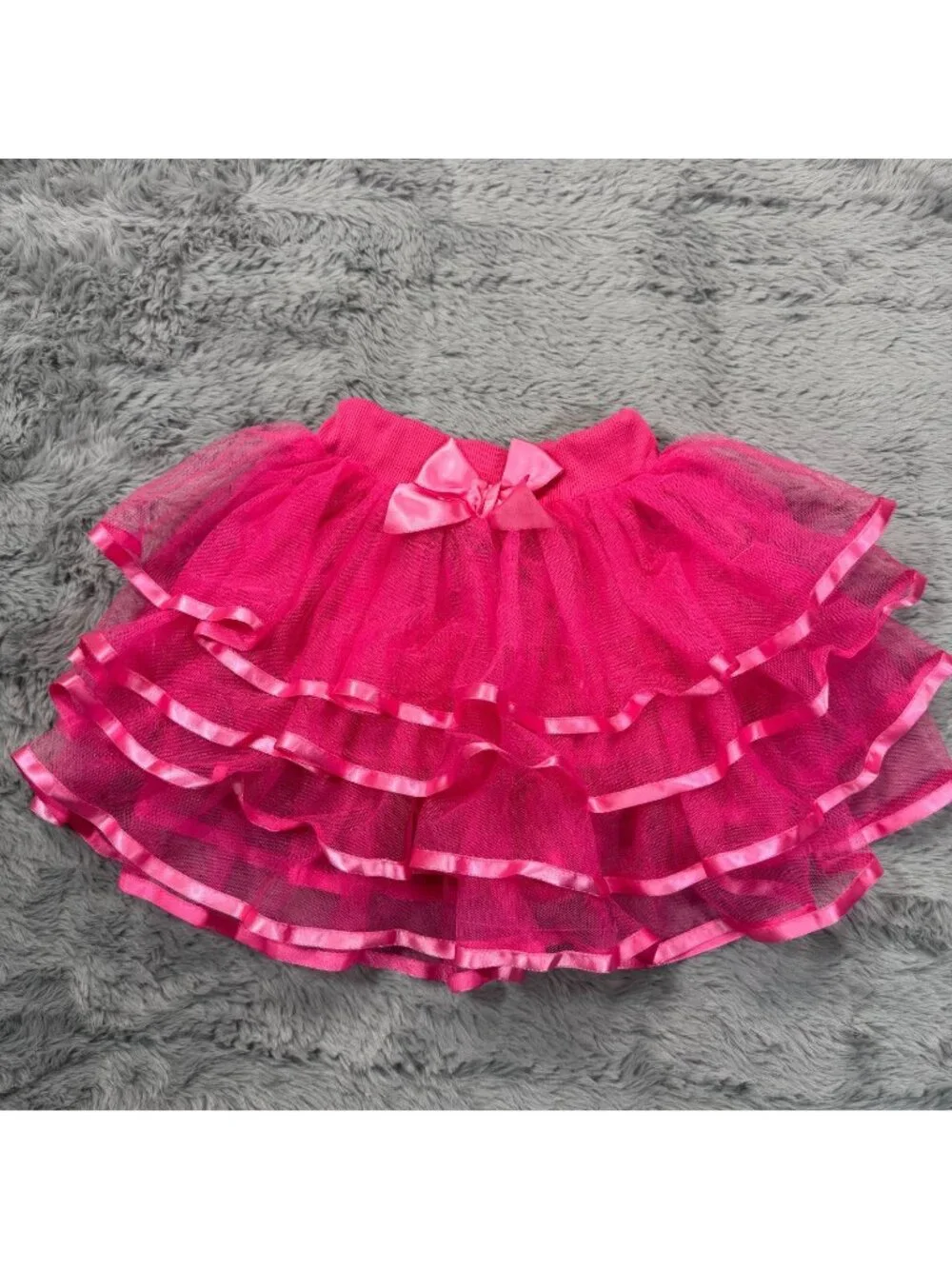 Dang Dang Xiong Skirt Girls S Pink Tutu Elastic Waistband Tiered Bow Travel